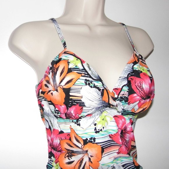 Liz Claiborne Tankini Top sz 10 NWT - Picture 6 of 7